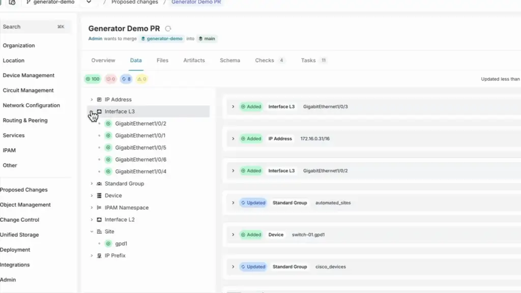 Infrahub Generators: generated objects