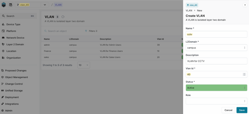 Infrahub: create VLAN