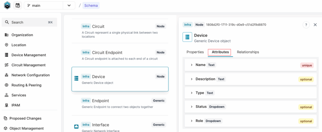 Infrahub Python SDK - device attributes