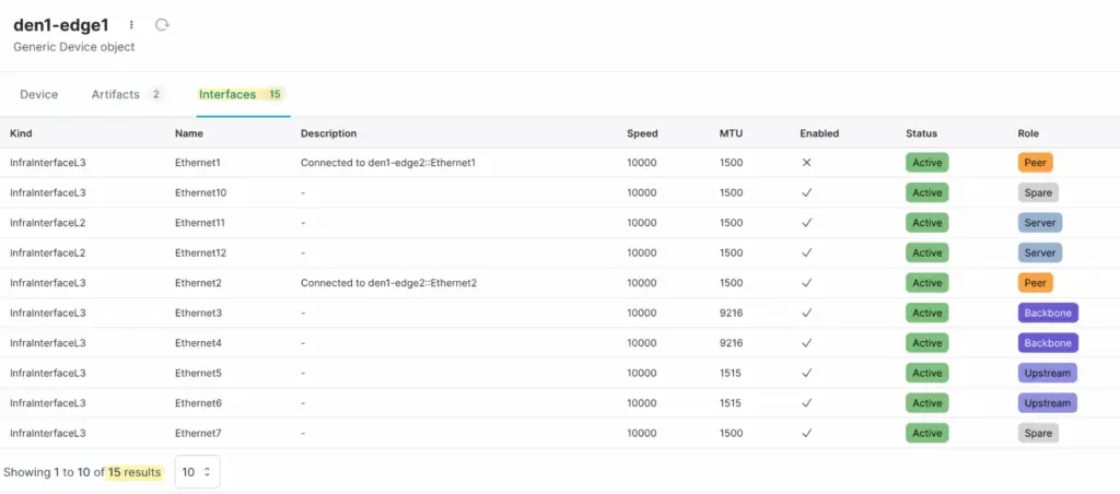 Infrahub Python SDK - interfaces