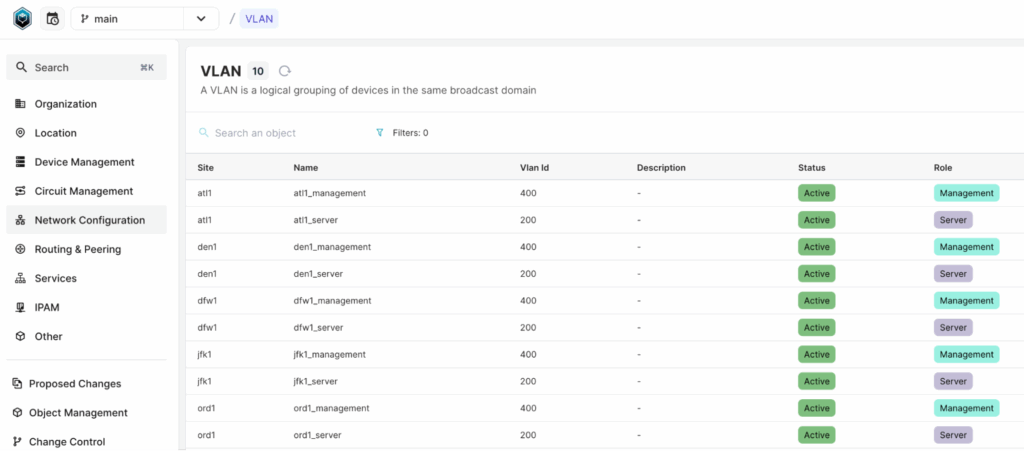 Infrahub Python SDK - retrieve VLAN list