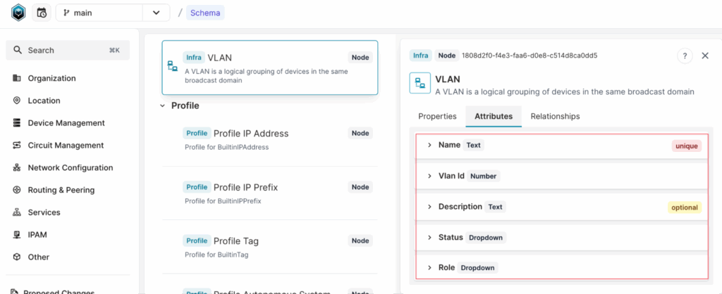 Infrahub Python SDK - VLAN attributes