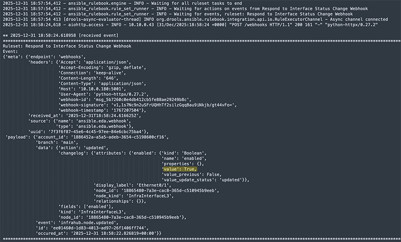 event data received in event-driven automation example