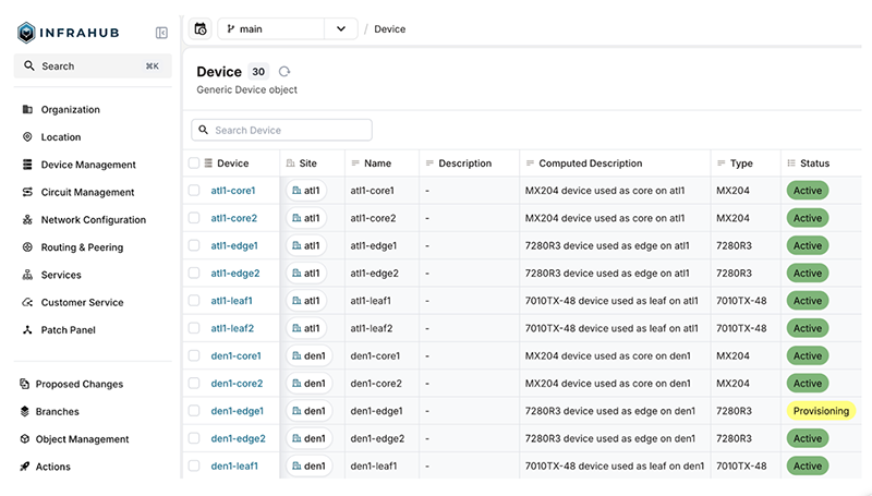 Infrahub demo schema and data - EDA example