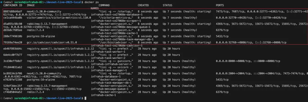 integration testing: new containers showing up
