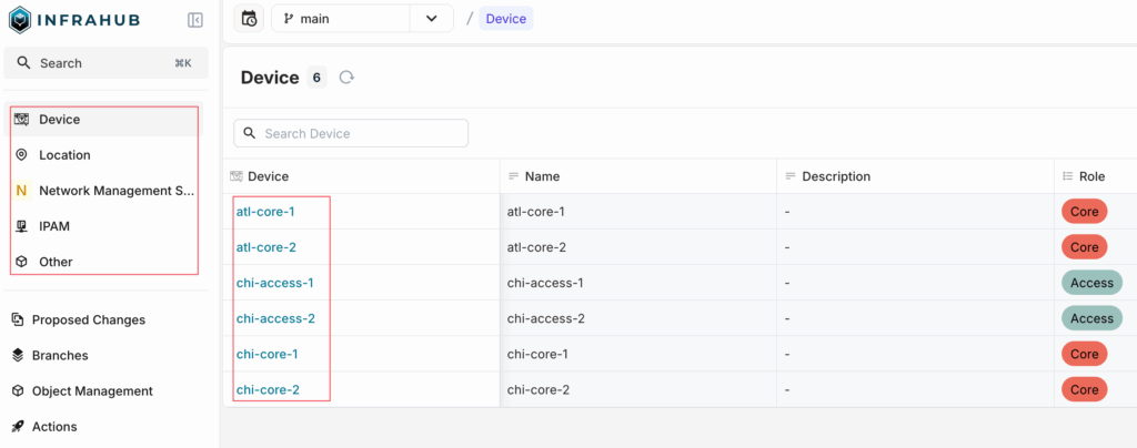 pytest data load in Infrahub screenshot