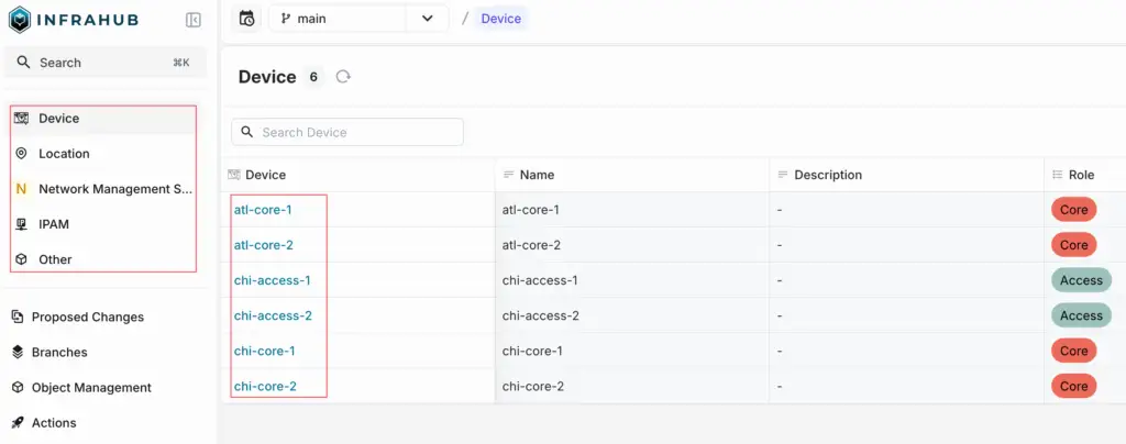 pytest data load in Infrahub screenshot