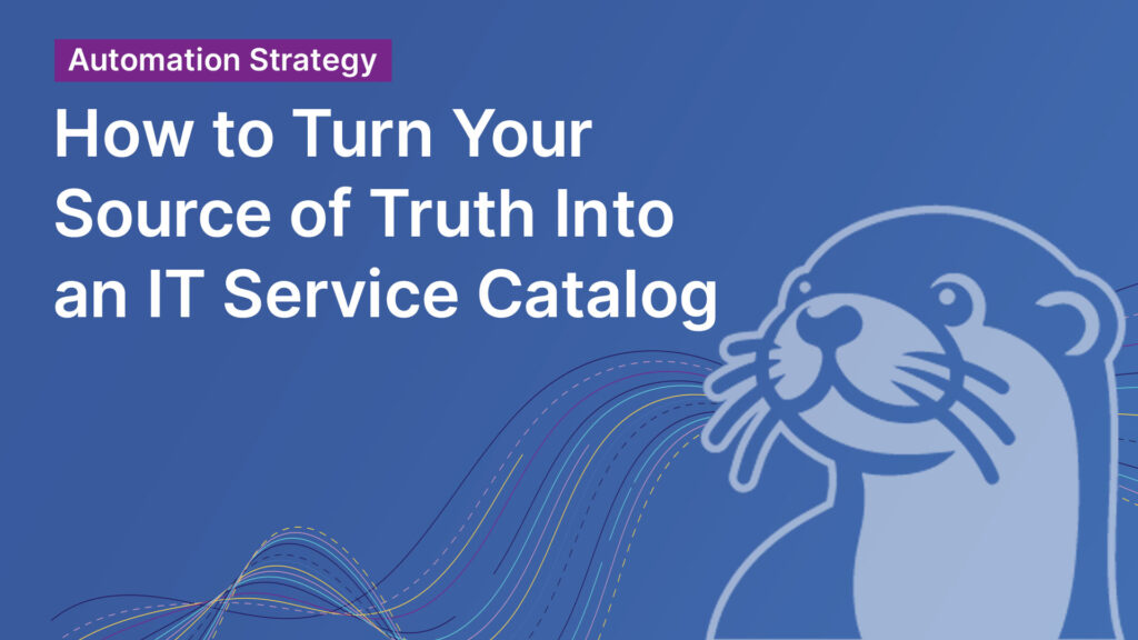IT service catalog from source of truth tile