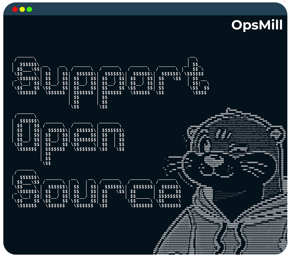 Support Open Source sticker from OpsMill