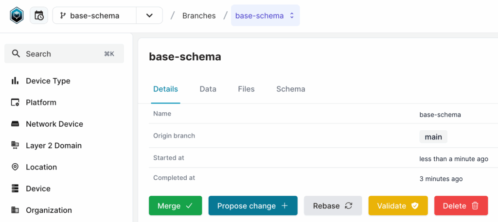 options for new schema