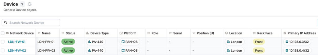 new firewalls created in the infrahub generator workflow