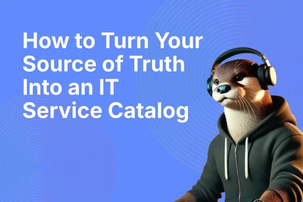 source of truth to IT service catalog tile